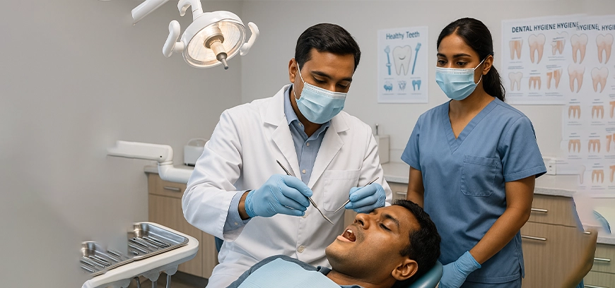 Experienced dentist offering advanced dental treatments and personalized oral care in Saibaba Colony
