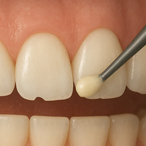 Dental bonding covers exposed roots, protects teeth, and reduces sensitivity during daily activities.
